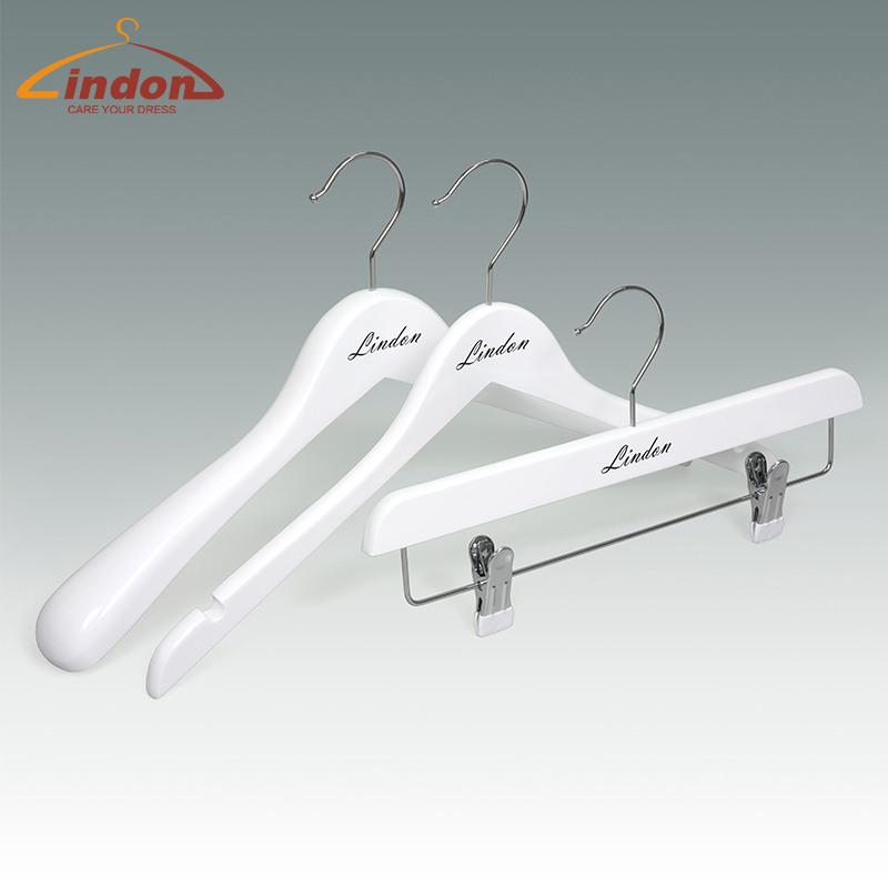 Custom Luxury White Wooden Coat Hangers