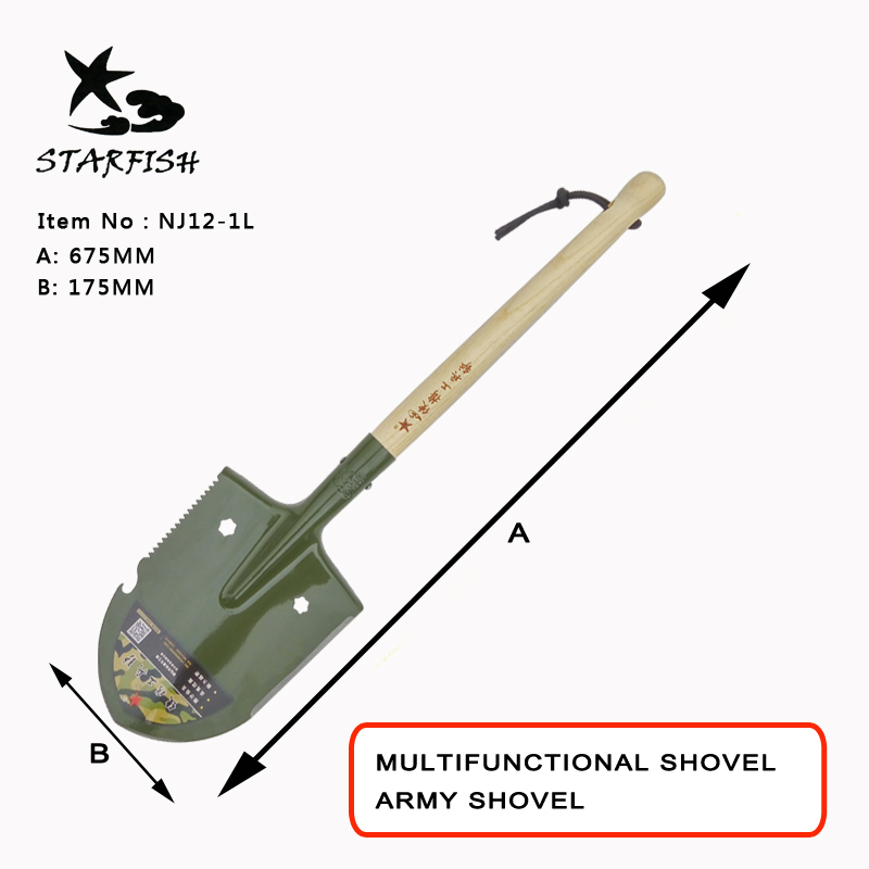 Multifunctional Spade With Wood Handle