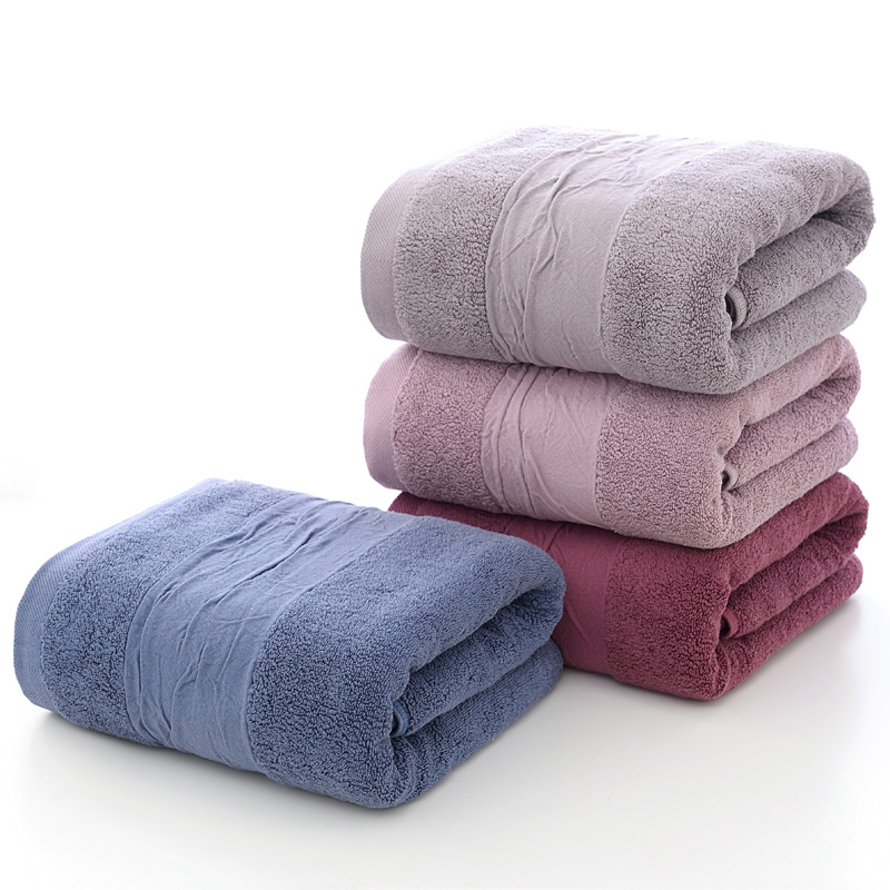high quality pure cotton solid color soft absorbent bath towel