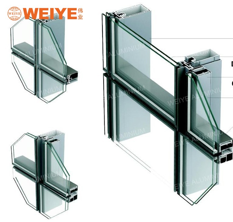 120C Invisible Glass Curtain Wall Profile