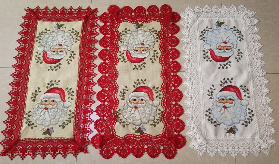 X Stitch Embroidered Tablecloth