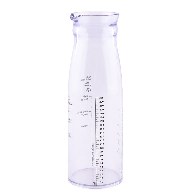 Transparent sauce bottle