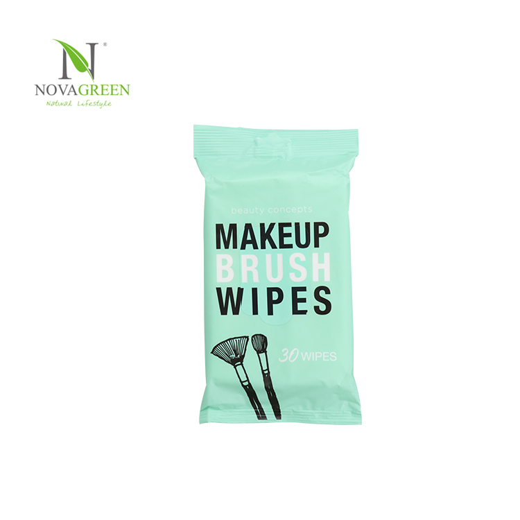 Makeup brush wipes