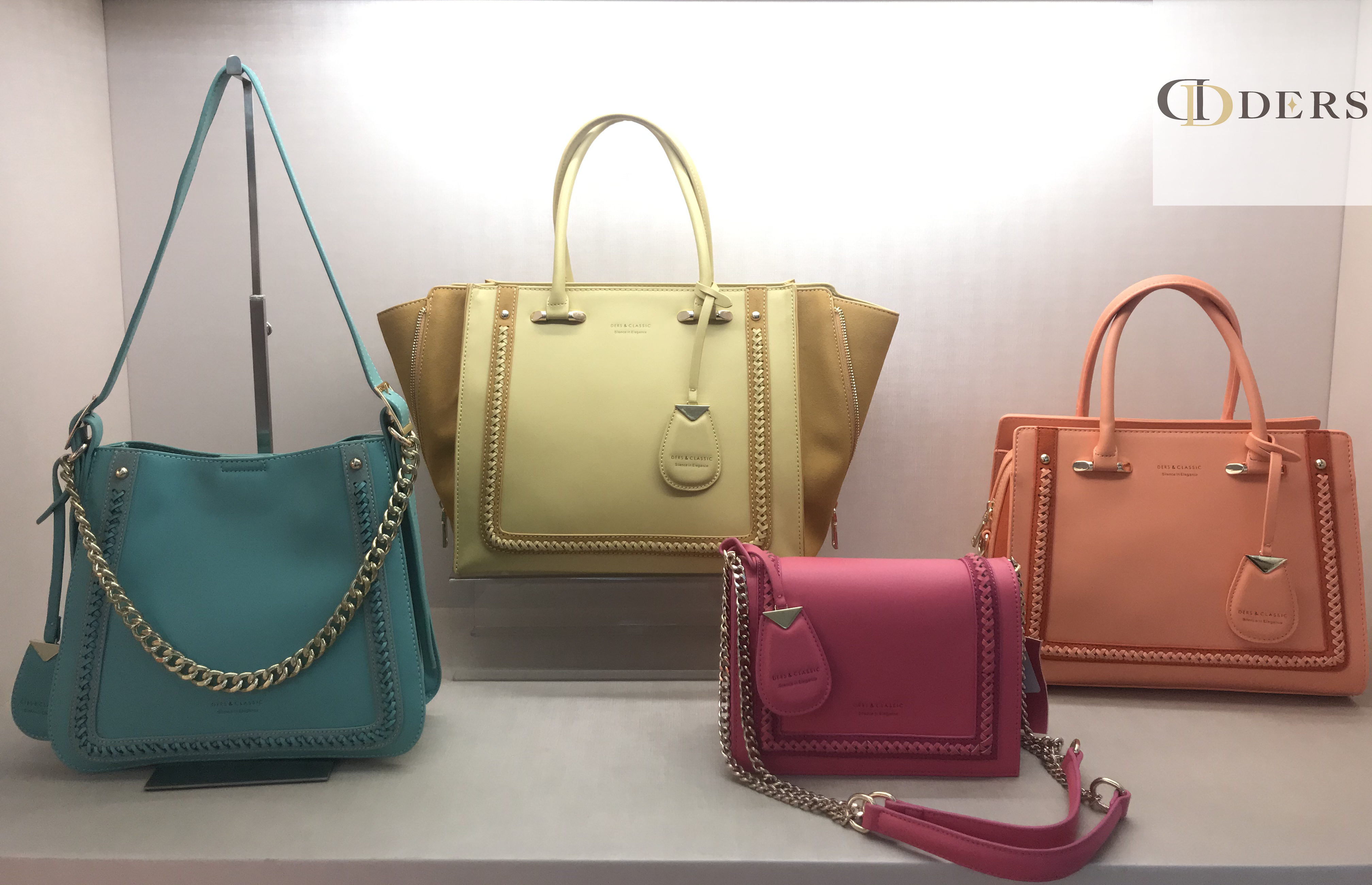 Pu Ladies Handbag With Weave Decoration