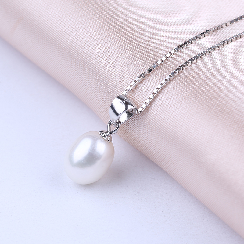 Drop shape freshwater pearl pendant necklace DKL0104-1