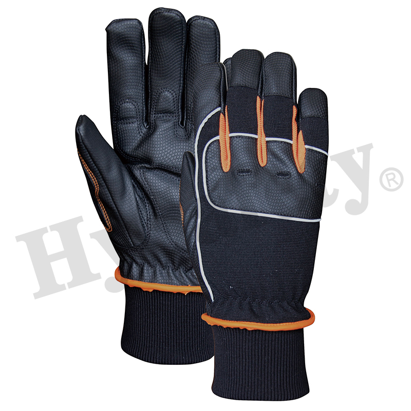 Mechanics gloves, PU glove, work glove, firm fit gloves