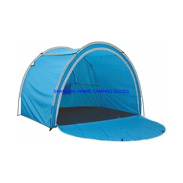 2 Person Camping Beach Tent With 100% Polyester Tent Fabric Fiberglass Poles And Pe Ground Sheet