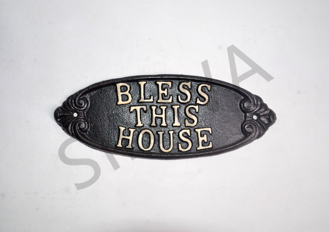 Oval sign-bless this house