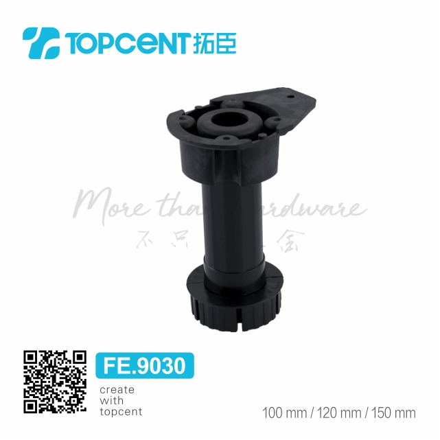 【TOPCENT】furniture fittings ABS/PP kitchen legs plastic adjustable leveling furniture feet