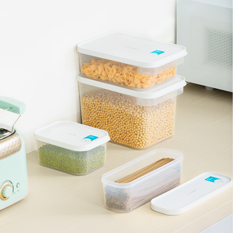 1.3l 2.6l 5.1l Anti-microbial or Anti-bacteria plastic food storage container large capacity food container kitchen container cereal container