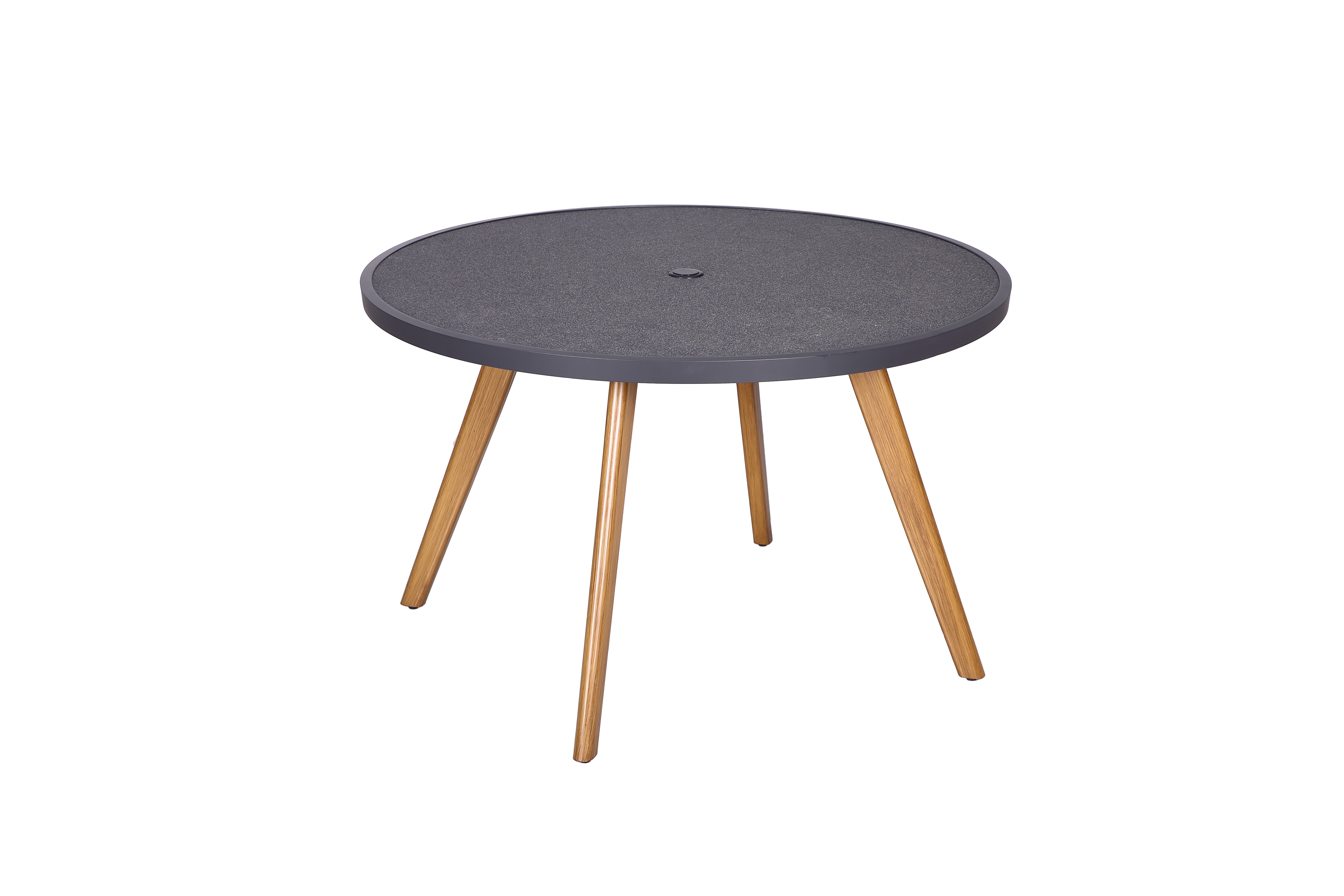 Round Table With Wood Imitation