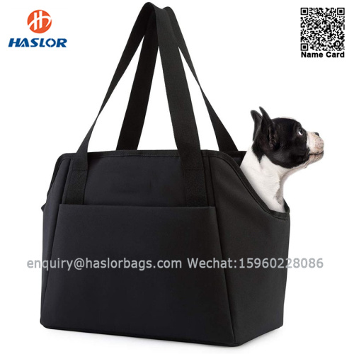 #08AA New Portable Soft-Sided Pet Carrier Tote Bag Small Dog With Pockets Adjustable Safety Tether