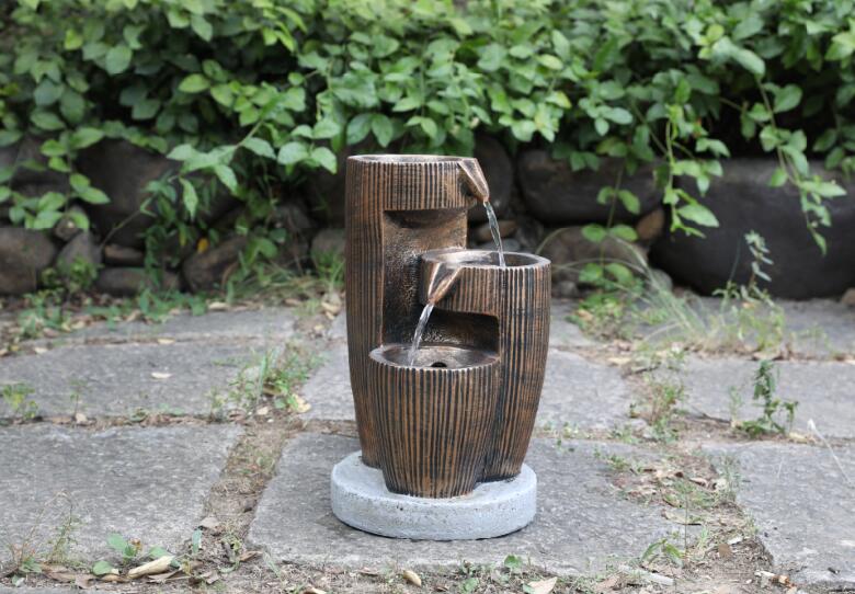 Fountain, hot modern line water fountain, line flow brown