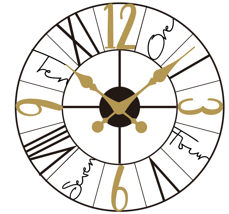 Metal wall clock