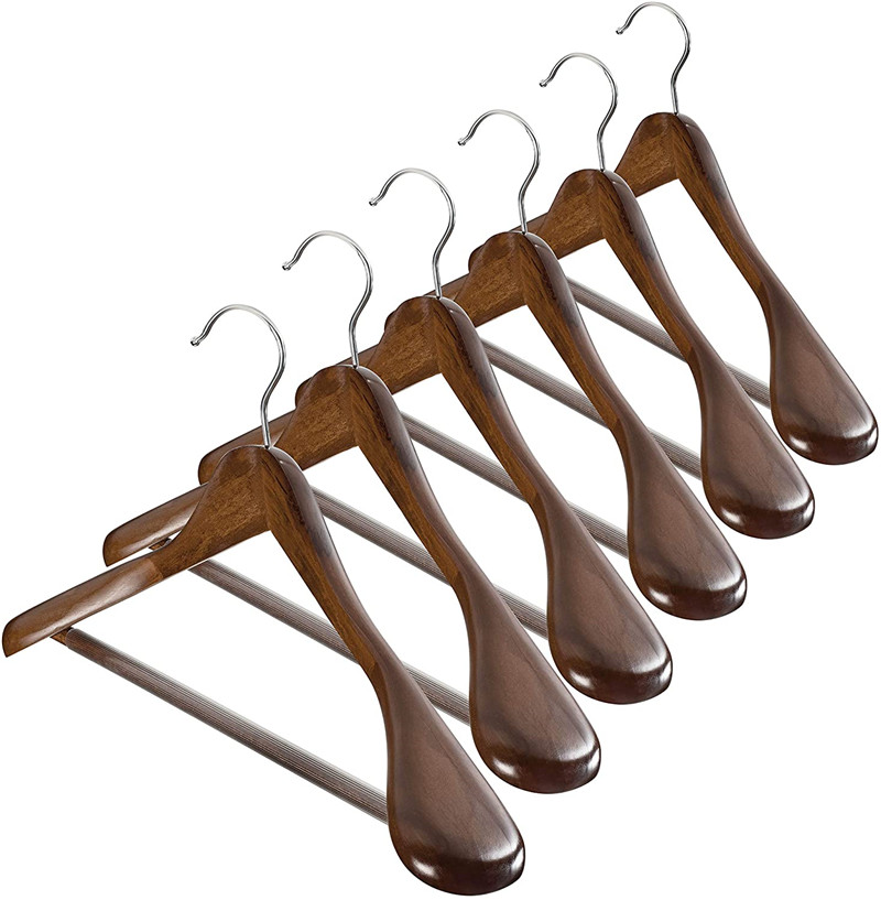High-Grade Wide Shoulder Wooden Smooth Finish Solid Hangers