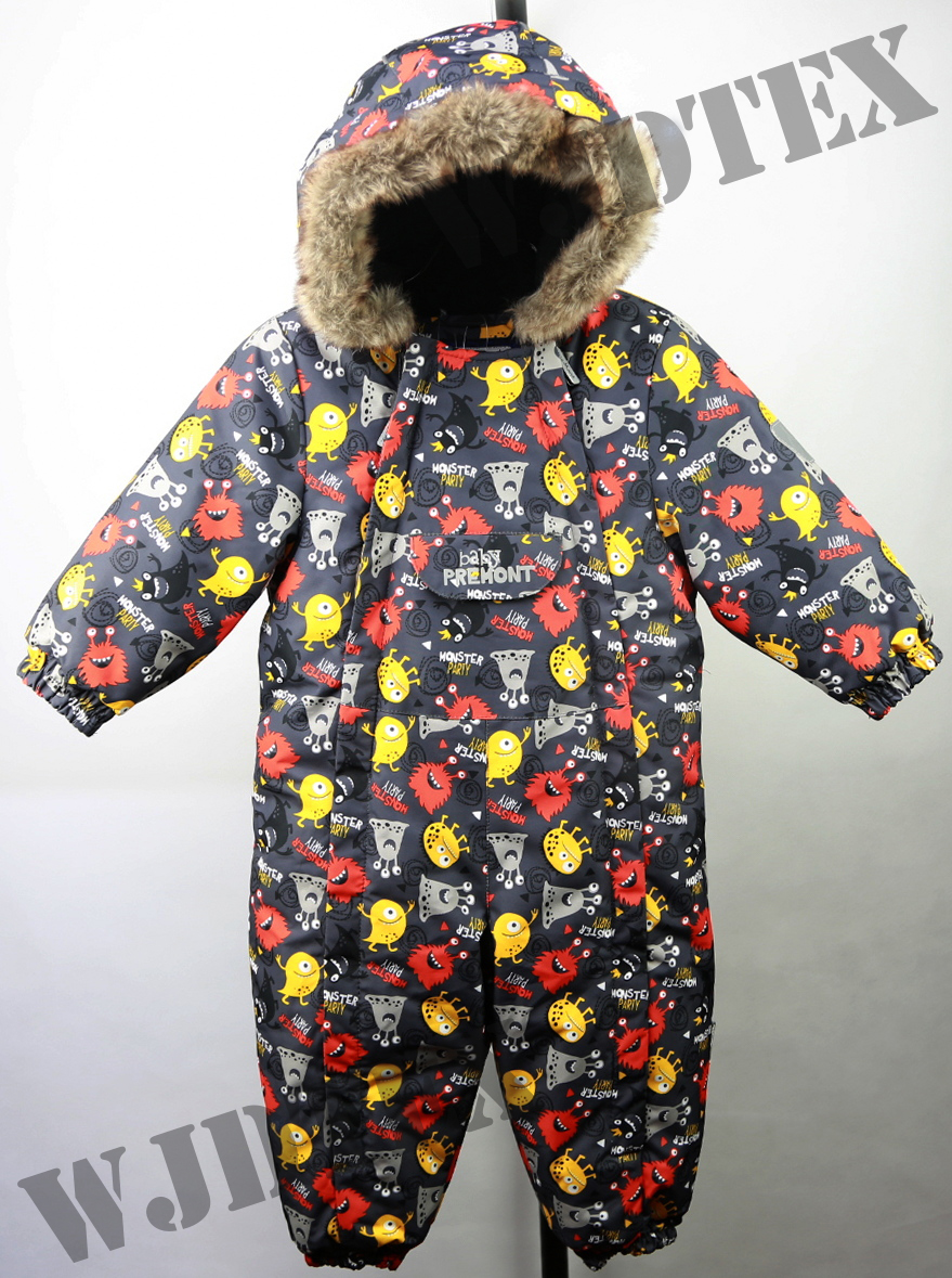 baby printed snowsuit