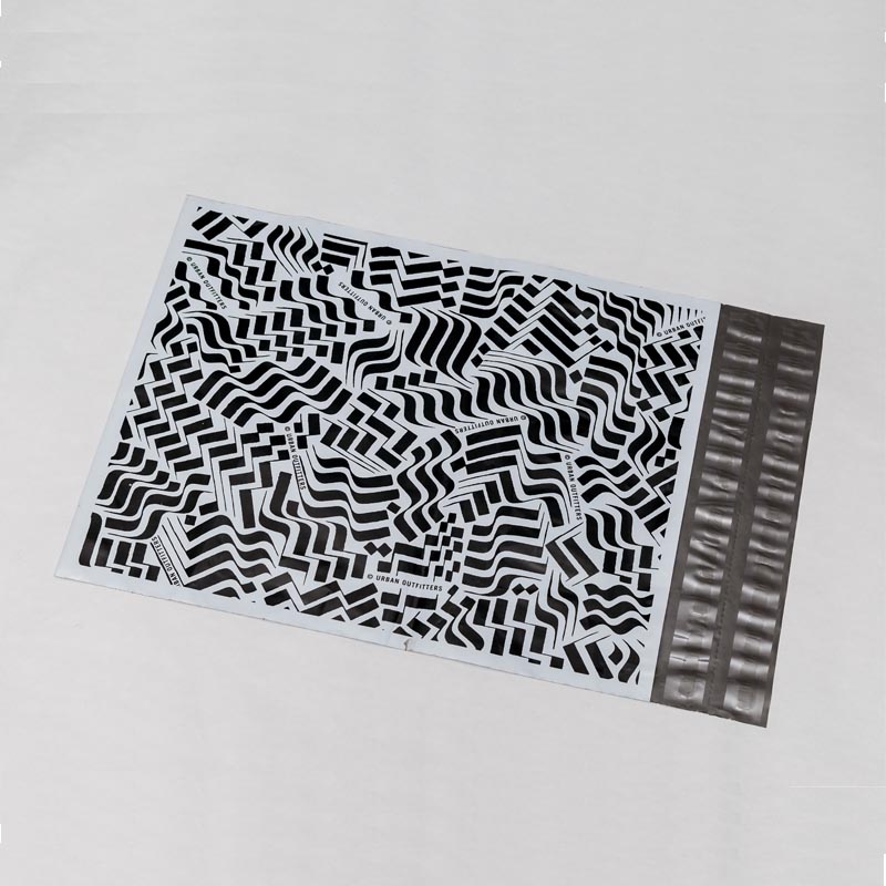 Custom poly mailer with 2 tape strip with perforation, custom poly mailers