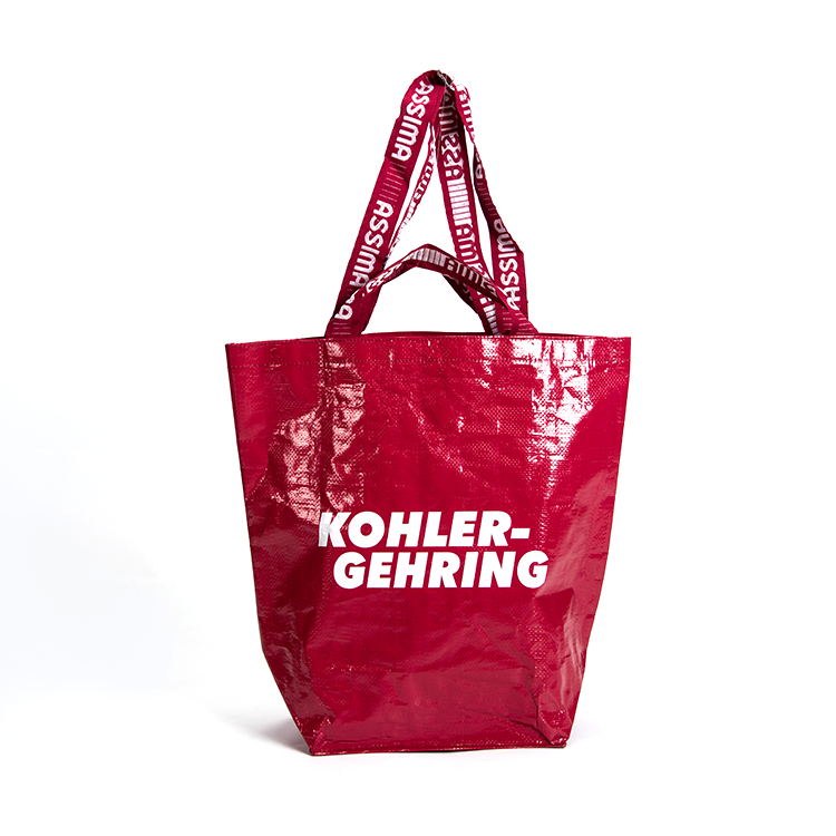 Large Custom printed eco supermarket shopping pp woven bag