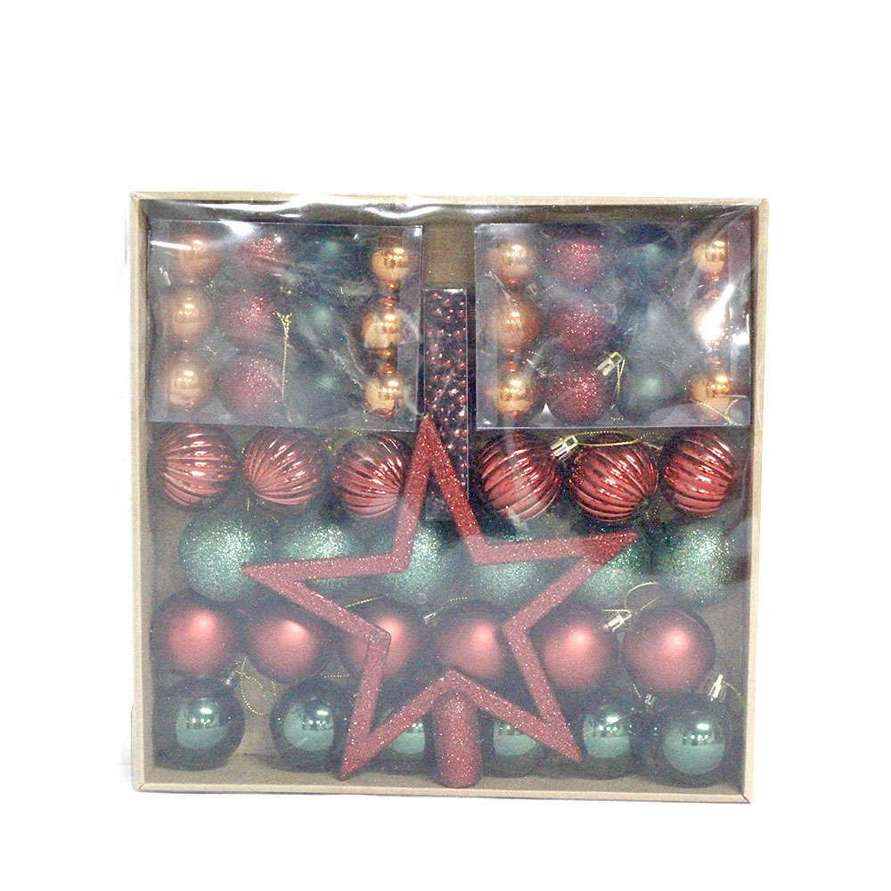 High end salable plastic Christmas ball ornament kit