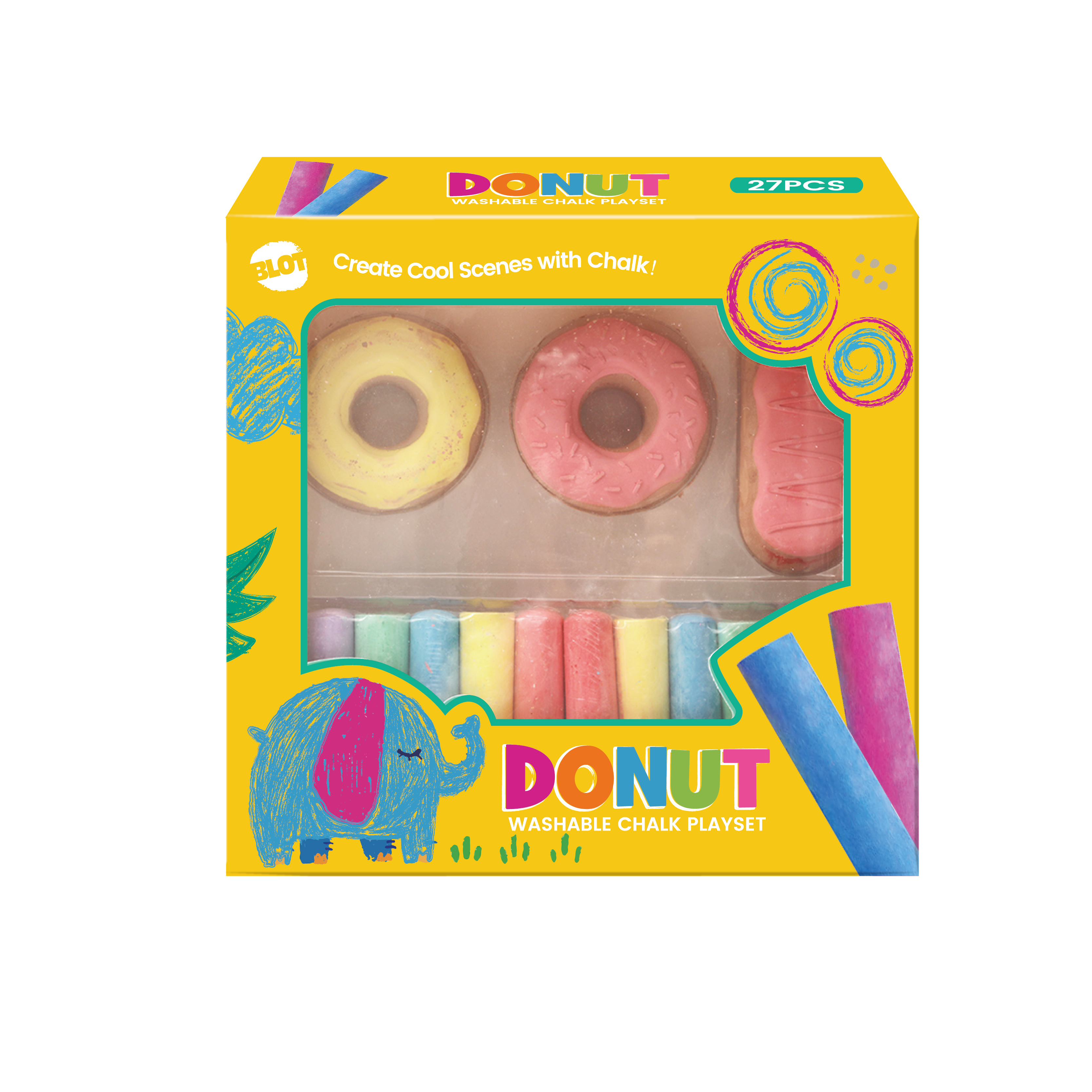 Donut Washable Chalk Playset