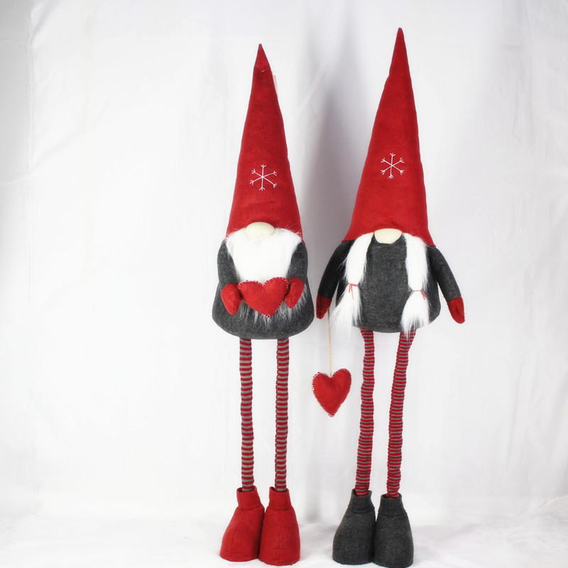 Extendable Leg Christmas Gnomes Home|shopwindow Decoration