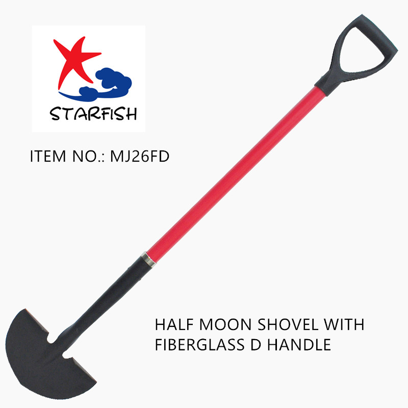 Half Moon Shovel With Fiberglass D Handle