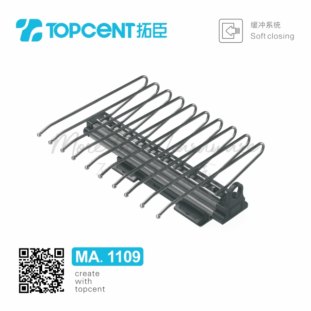 【Free Samples】MA.1109 Topcent wardrobe fittings trousers rack