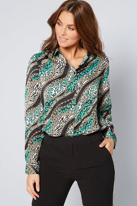 Lepord Printed Fashion Blouse
