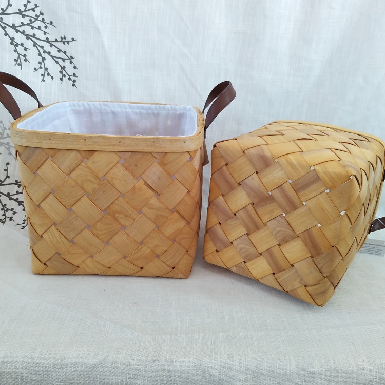 Woodchip basket storage basket