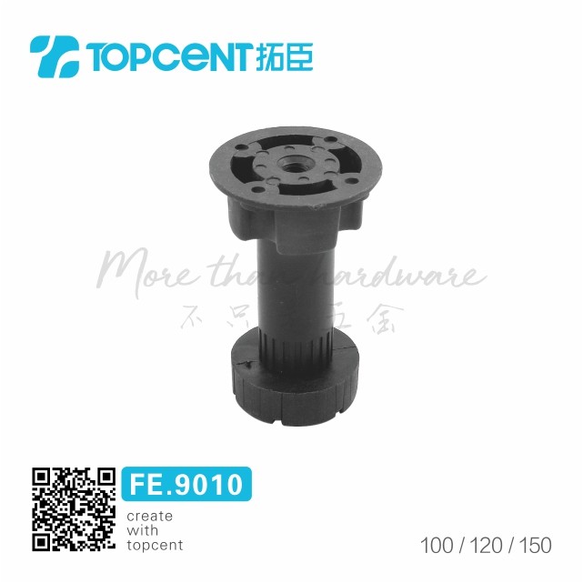 【TOPCENT】furniture fittings ABS/PP kitchen legs plastic adjustable leveling furniture feet