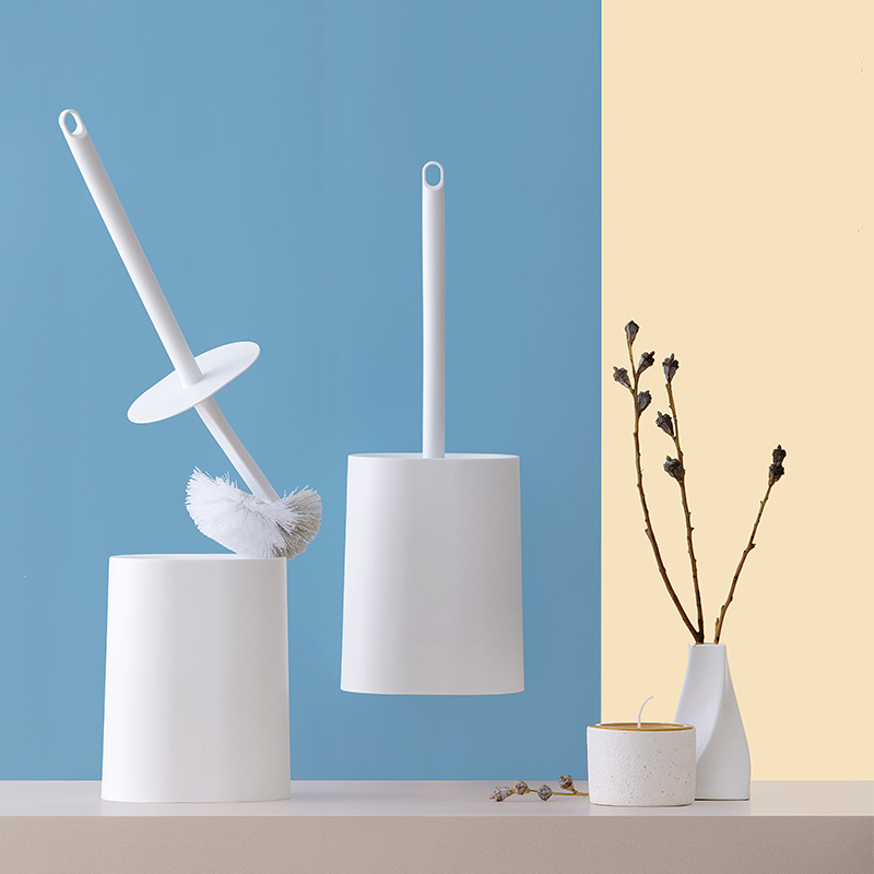 Plastic toilet brush toilet bowl brush with disc shield