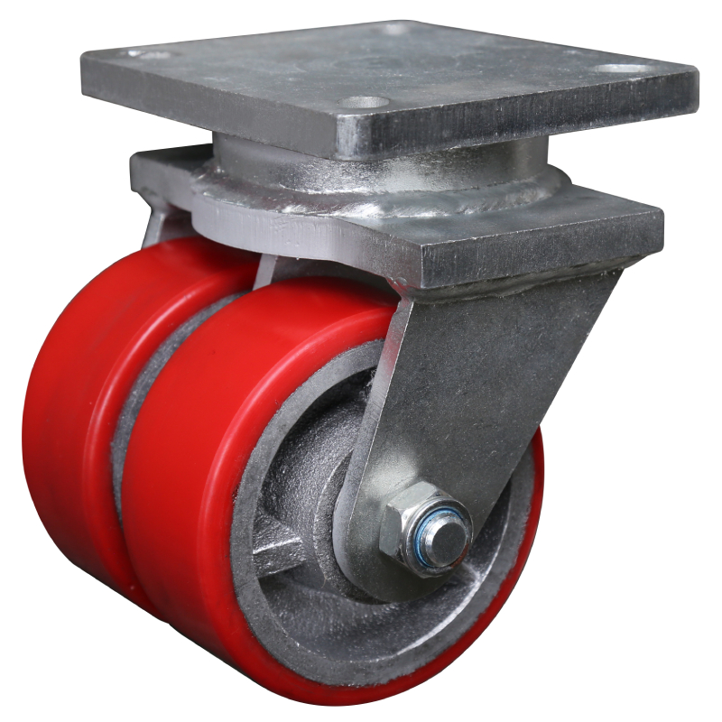 Japan Type J150 Elastic Rubber Wheel Caster With Double Brake