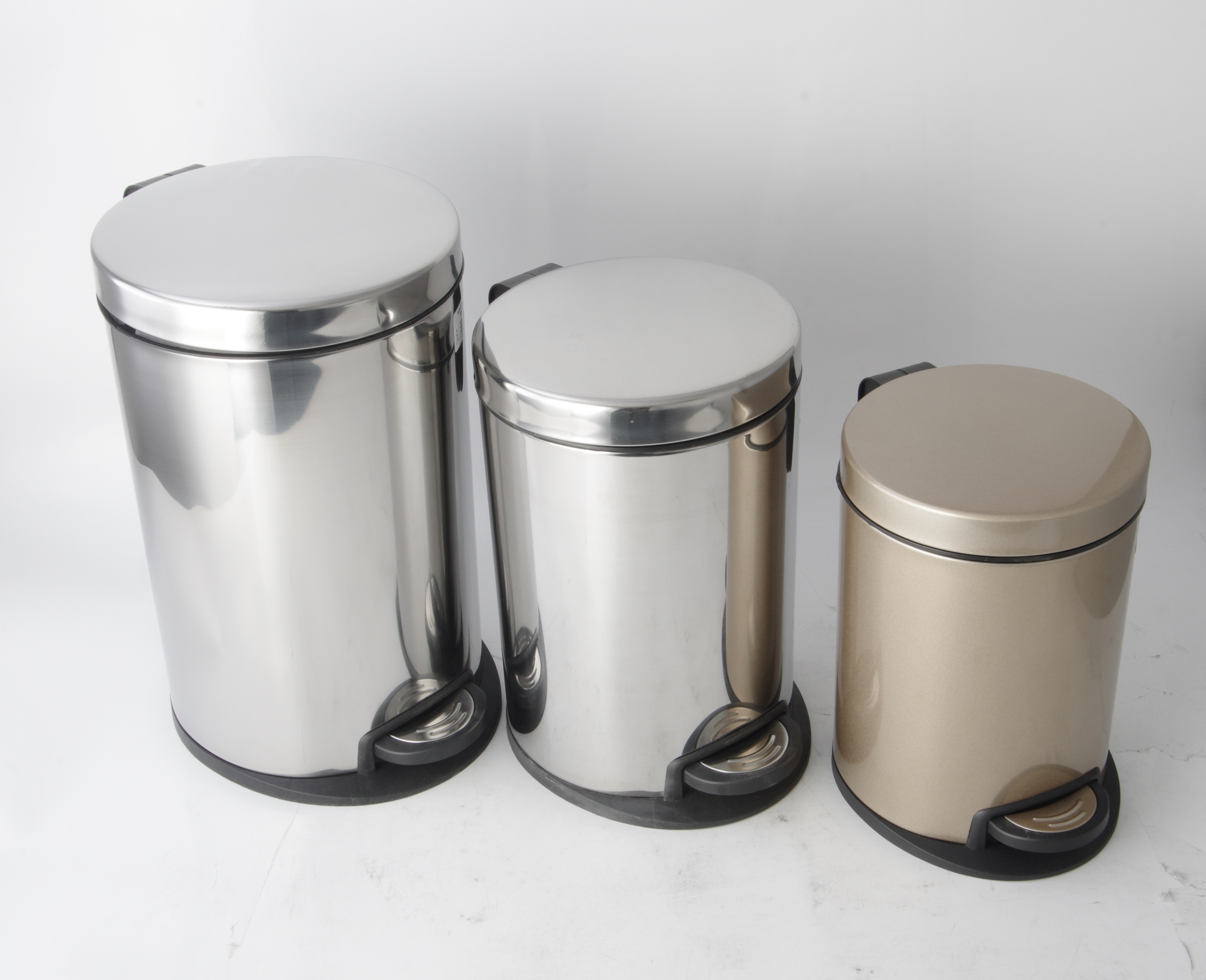 RGS-UL128 stainless steel slow-down trash can