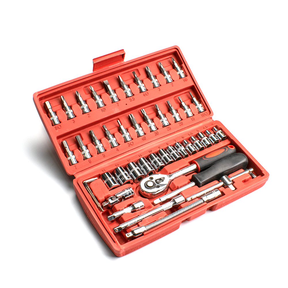46pcs bits socket wrench kit set
