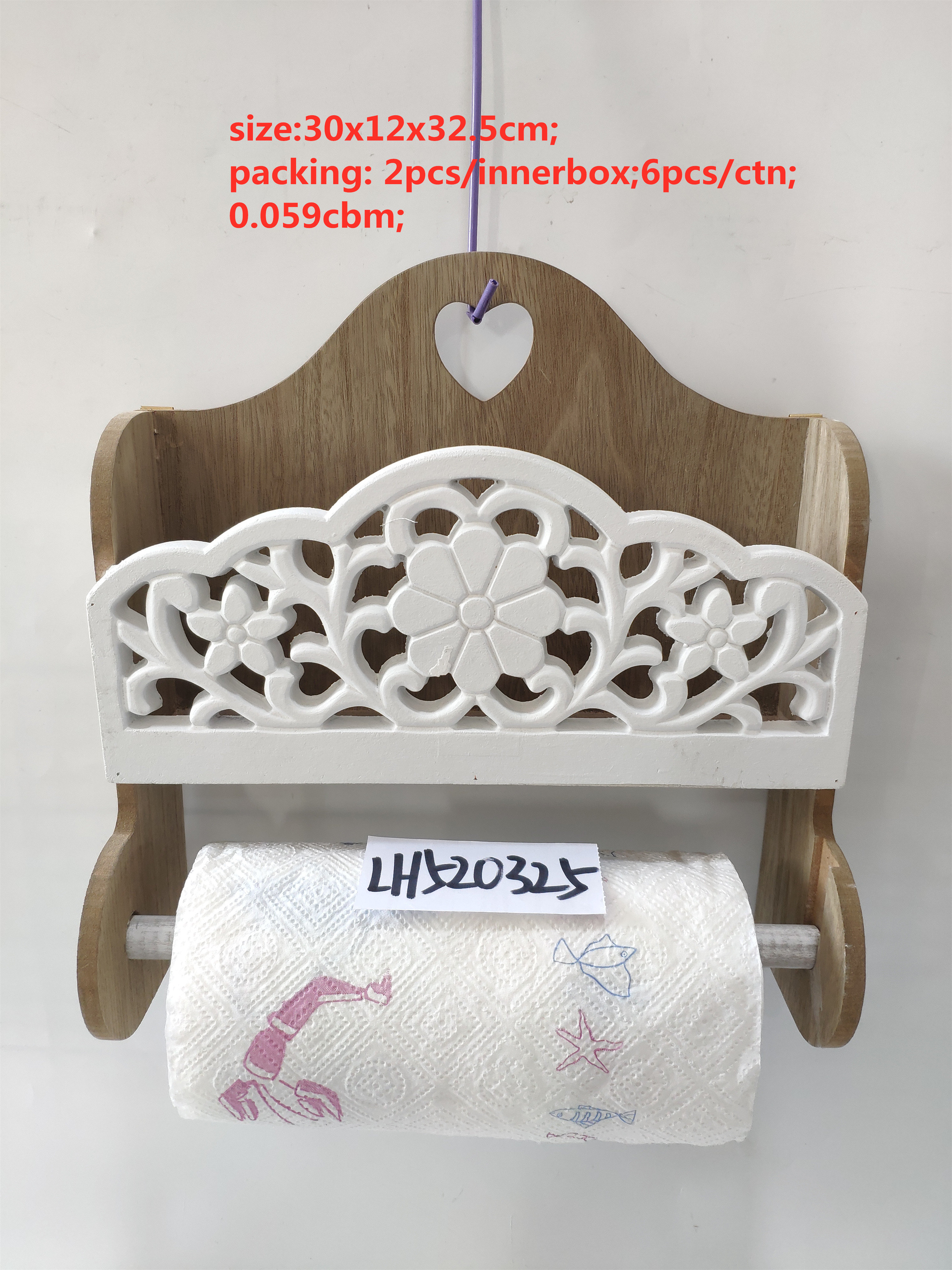 MDF European retro wall hanging tissue holder
