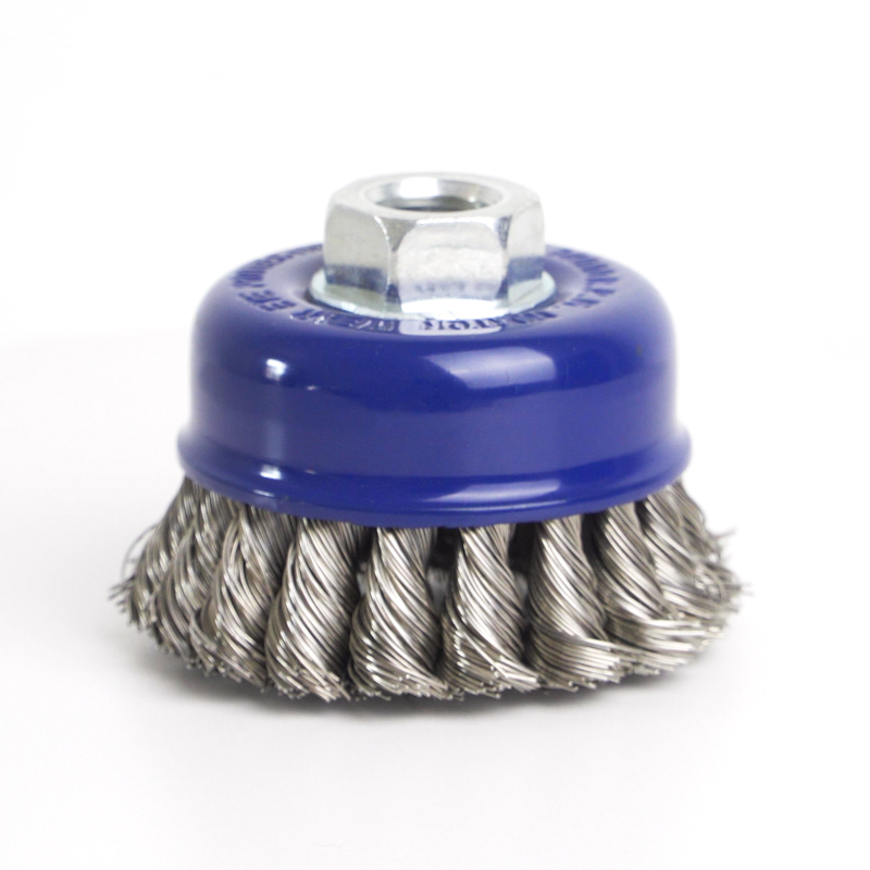 Crimped Wire/ Nylon/ Twisted Knot Shaft Mounted End Brushes