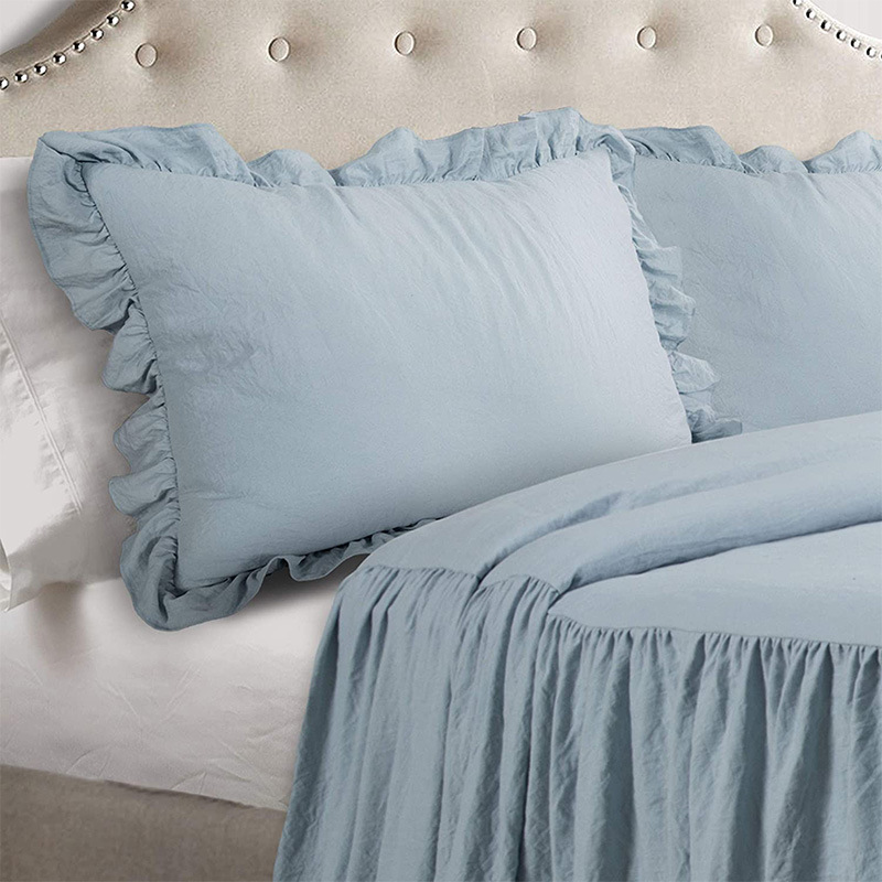 Pure color Bedskirt set