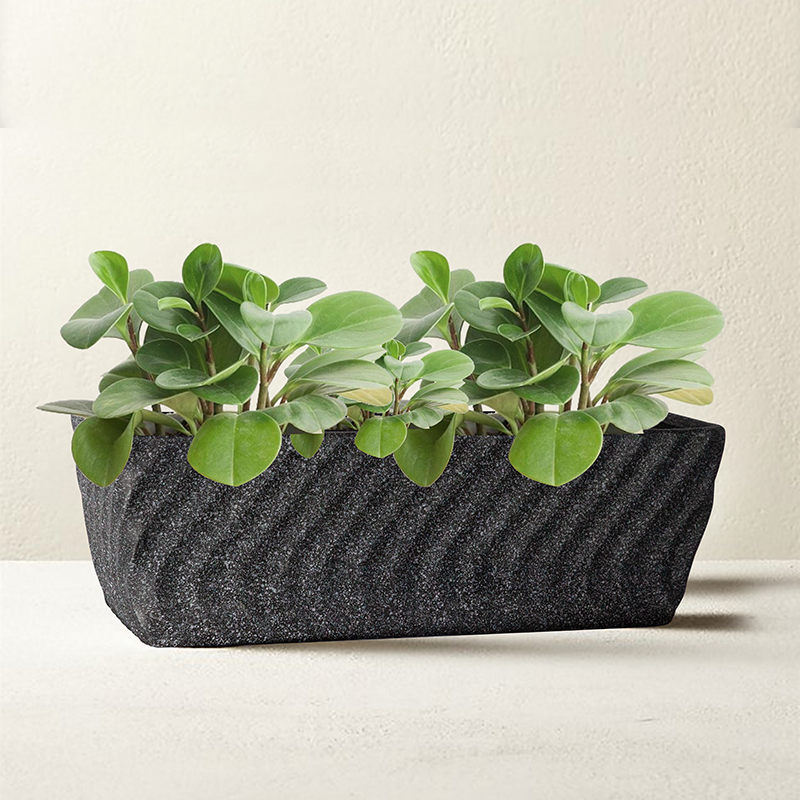 Garden Flower Planter, Light weight planter pottery with feel and look of natural stone finishes-SL6333A.71