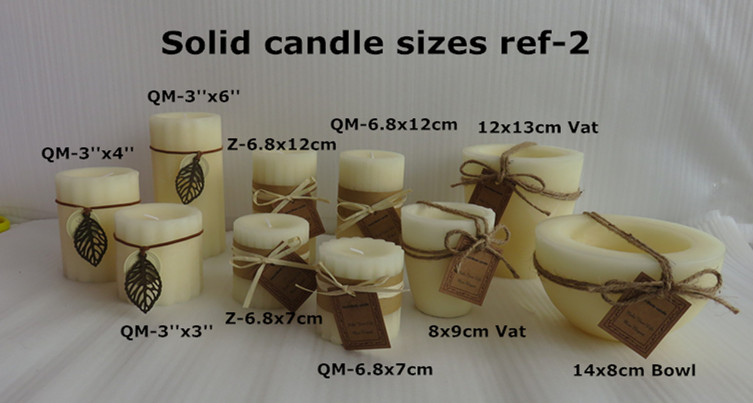 Rustic candle all sizes