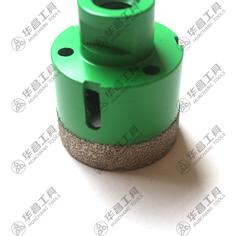 Vacuum brazed diamond core bit