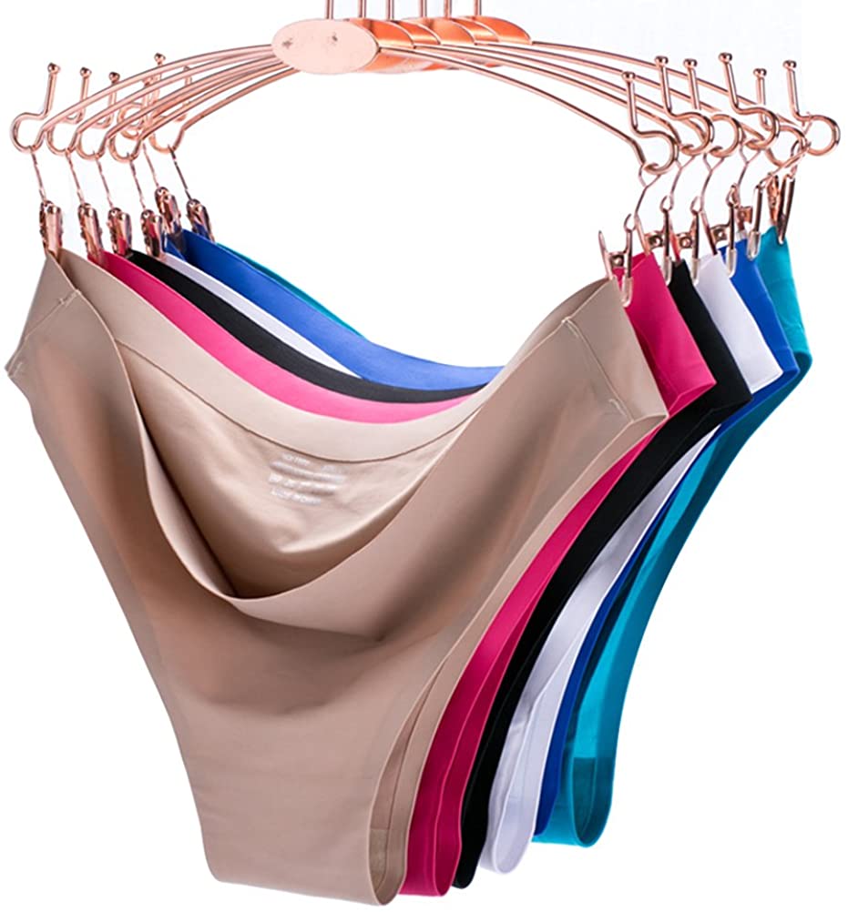 Women's Invisible Seamless Bikini Underwear Half Back Coverage Panties