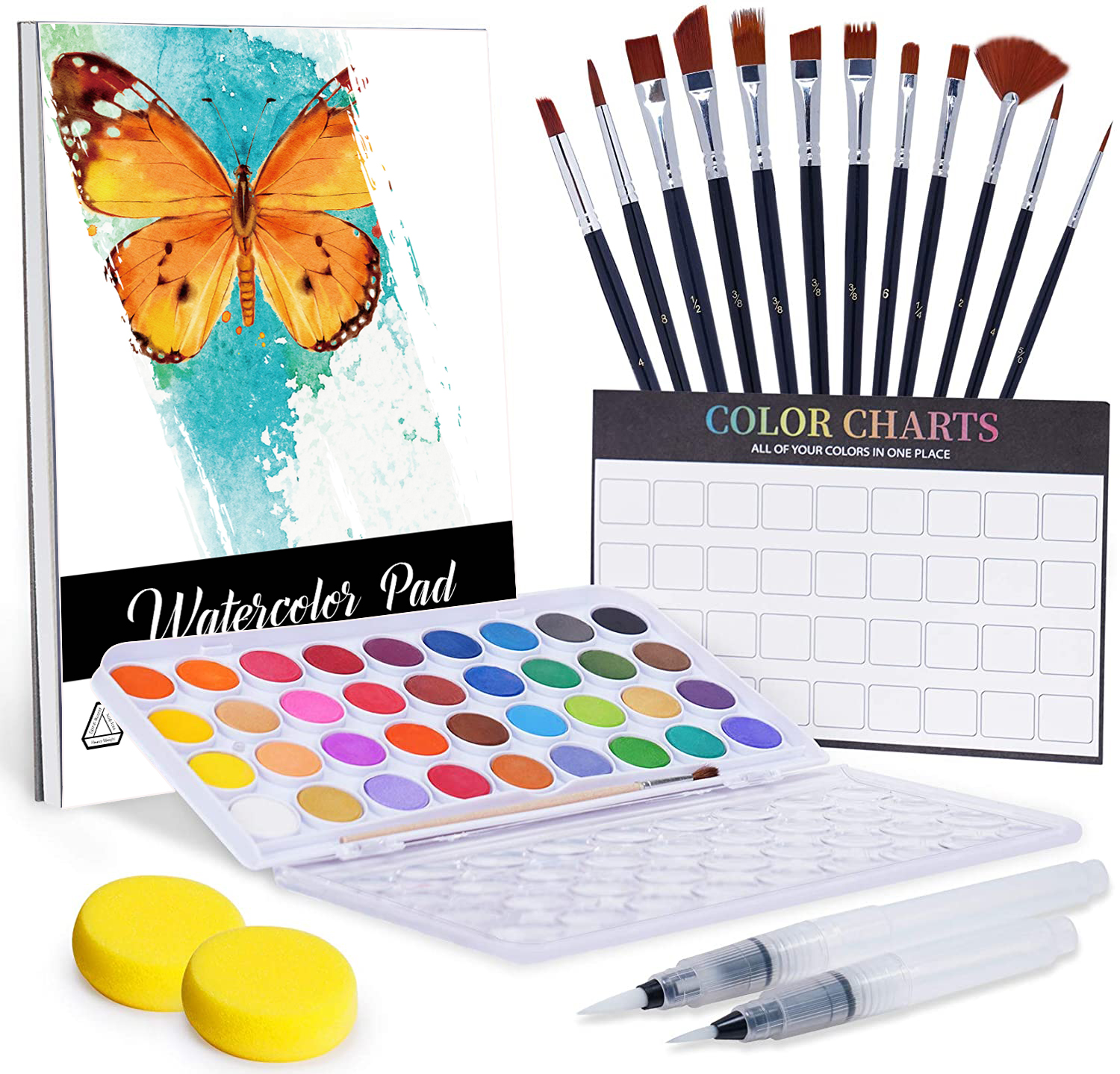 36Color Solid Watercolor Set