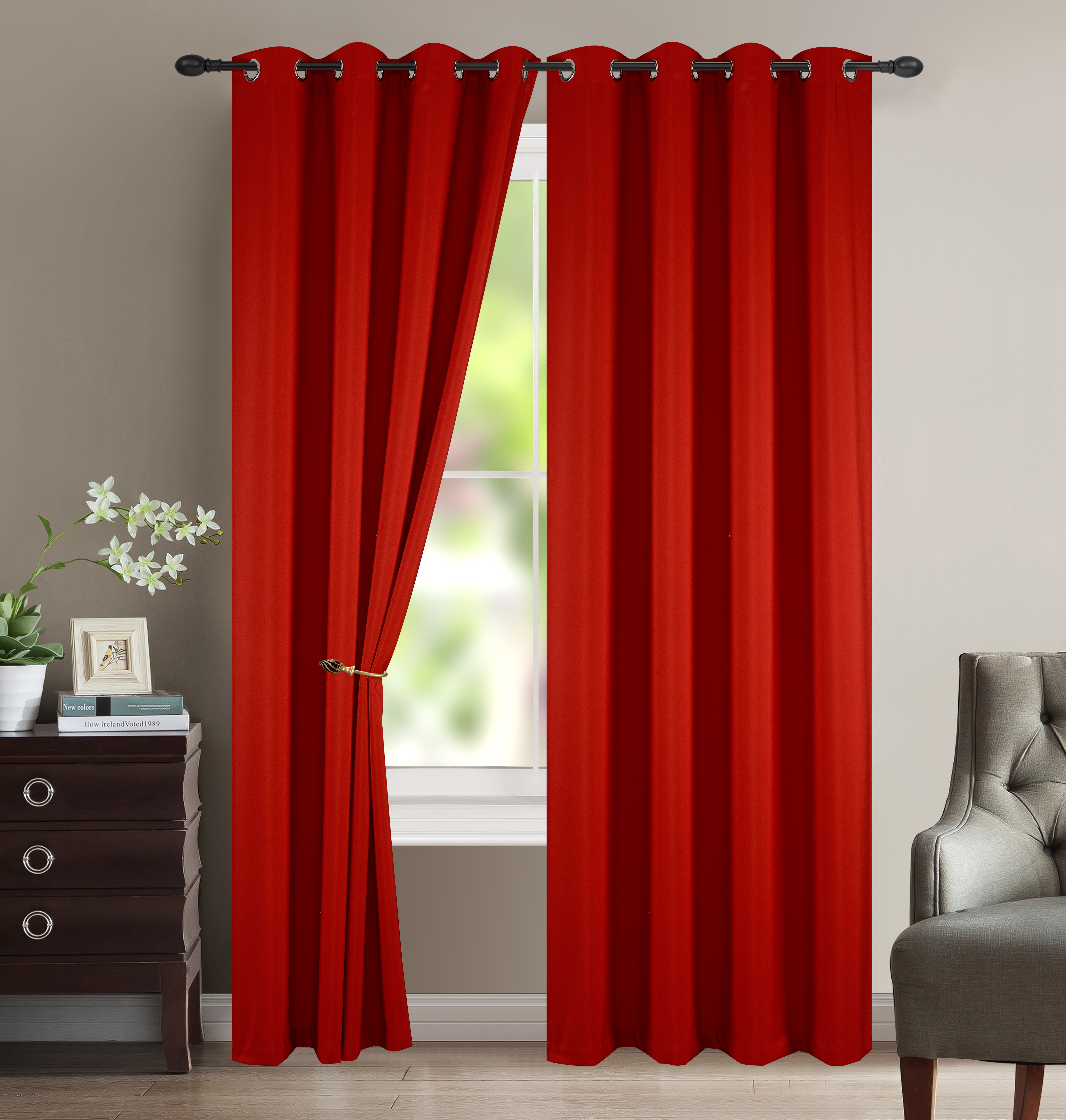 Oxford solid curtain
