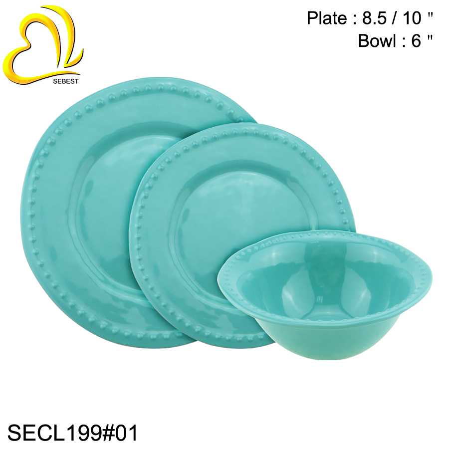 1 SEBEST dark green design of melamine tableware SECL199