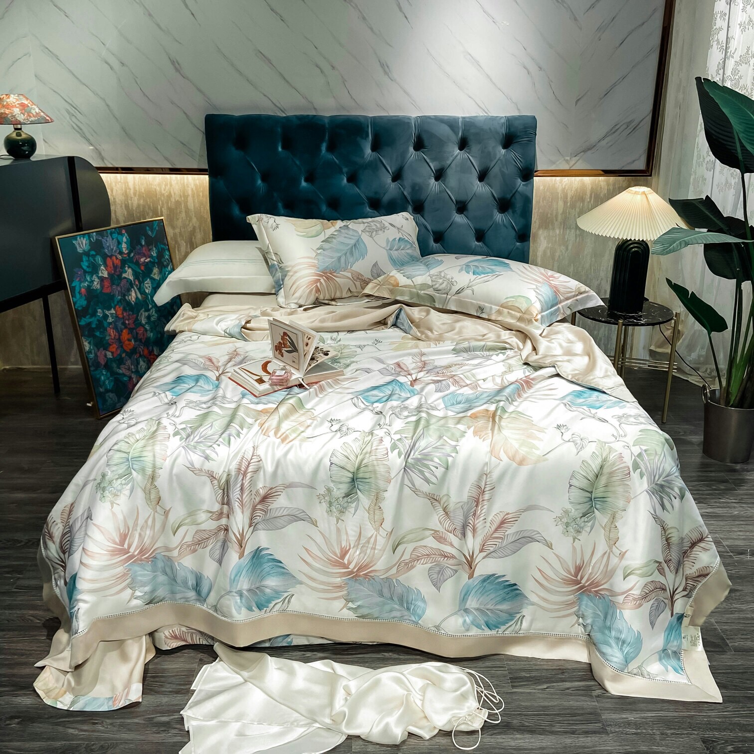 80s tencel print 4pcs set/summer quilt-5