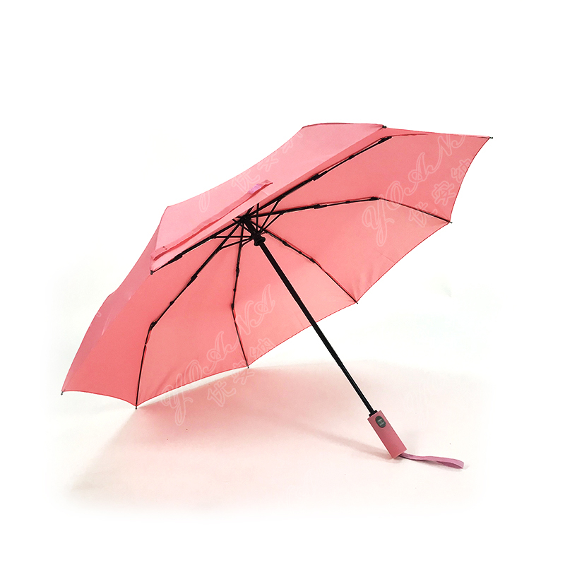 9034418W 3fold auto open and close pongee umbrella
