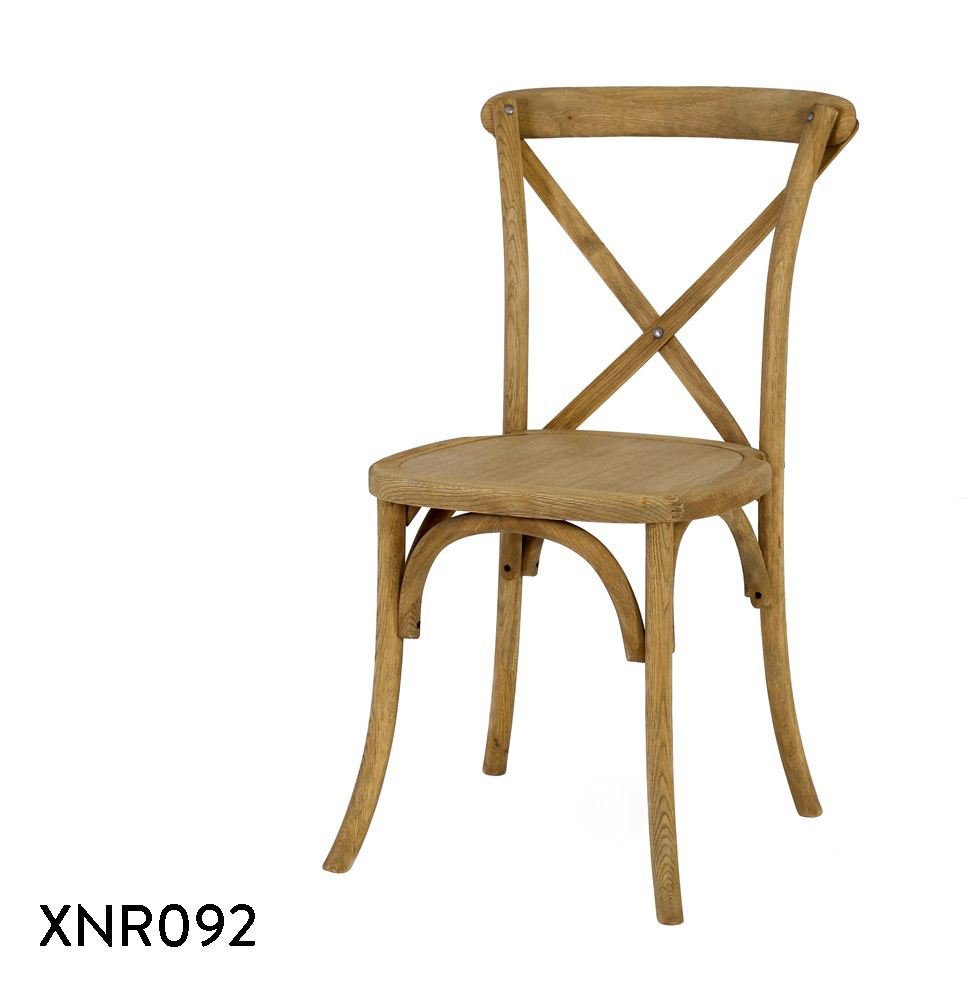 Solid wood Stacking cross back chair