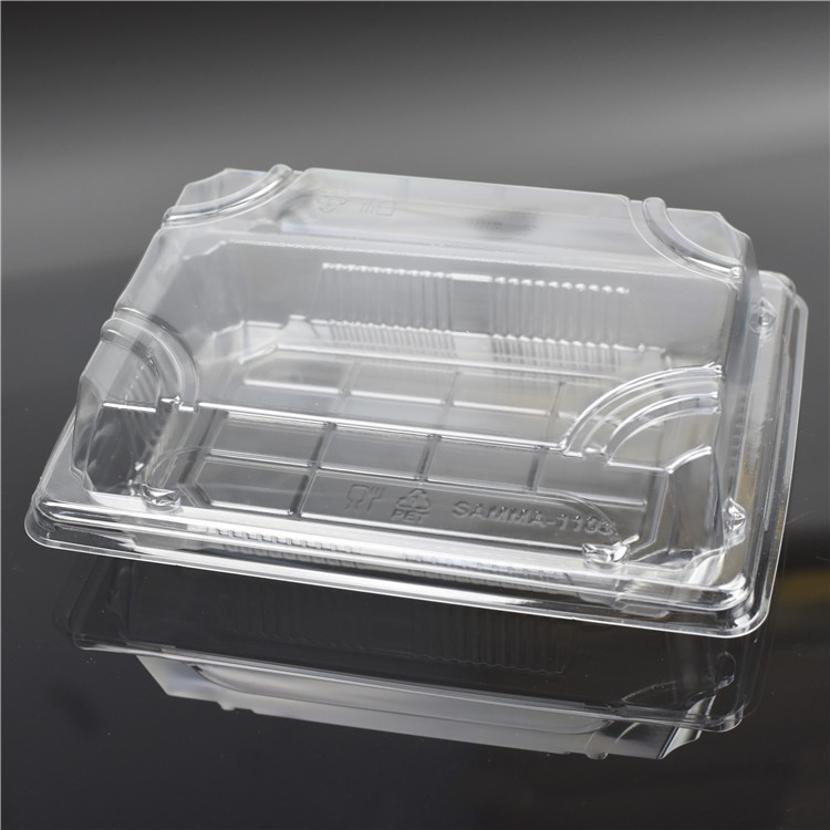 SAMMA-1103 PET Snack Disposable Embossed Sushi Platter Serving Dish Tray