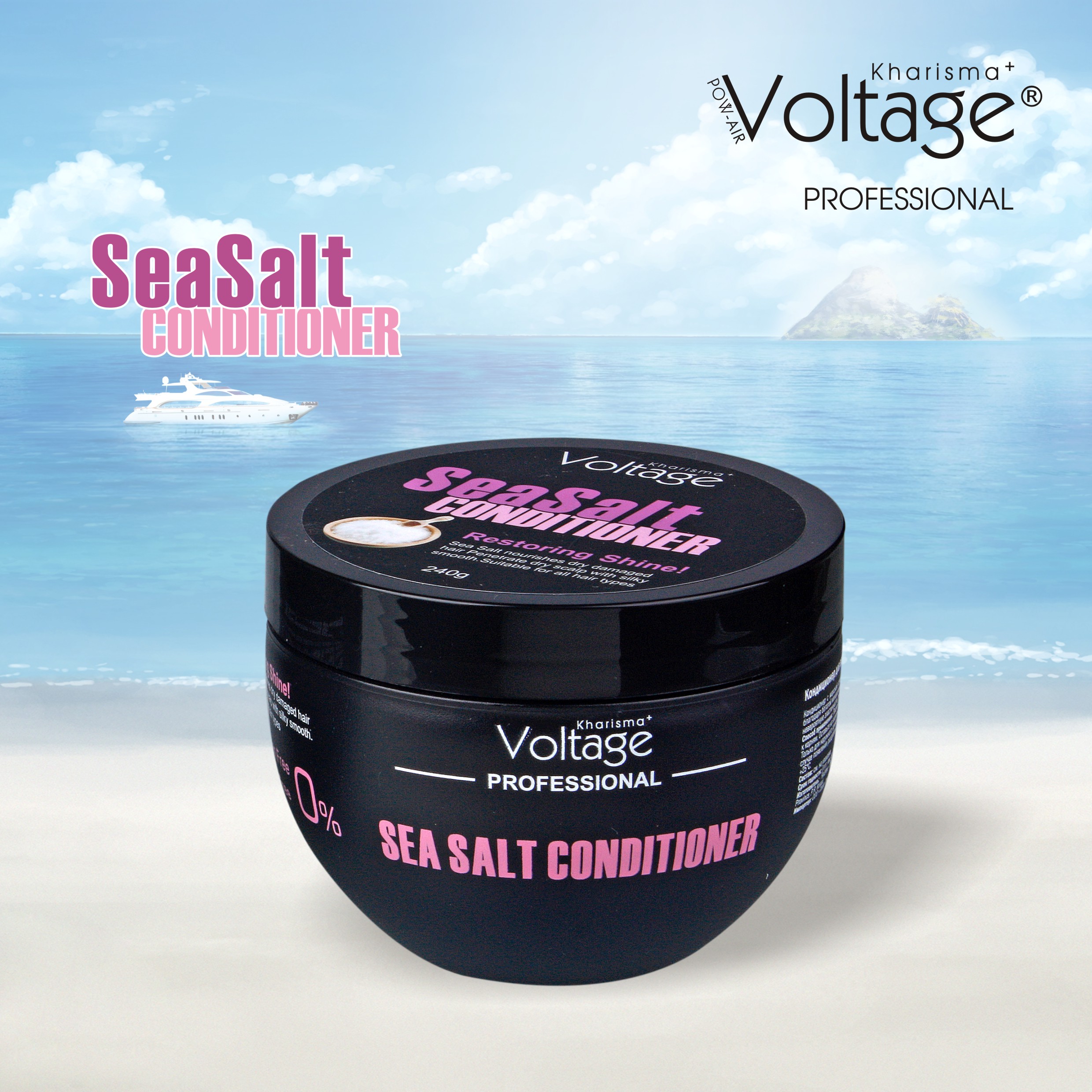 Kharisma Voltage Sea Salt Conditioner Hair Treatment Volume Boost and Moisturize Hair Enhance Hair Texture Oil Control