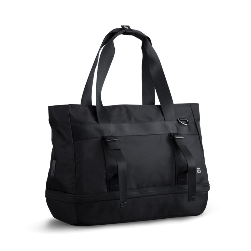 08y#Stylish women's travel bag dividable footwear fitness bag Yoga exercise hand bill of lading shoulder bag with USB charging